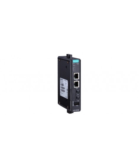  UC-8100 Series: Arm-based wireless-enabled DIN-rail industrial computer with 2 serial ports and 2 LAN ports